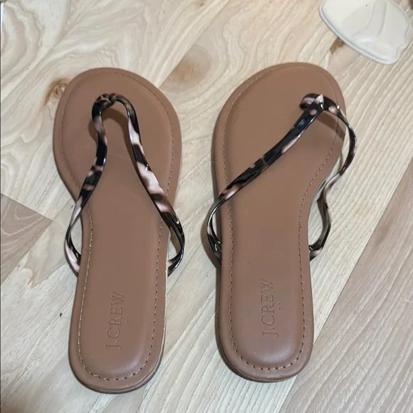 J. Crew Women's Leopard Print Sandals NWOT - Picture 3 of 3